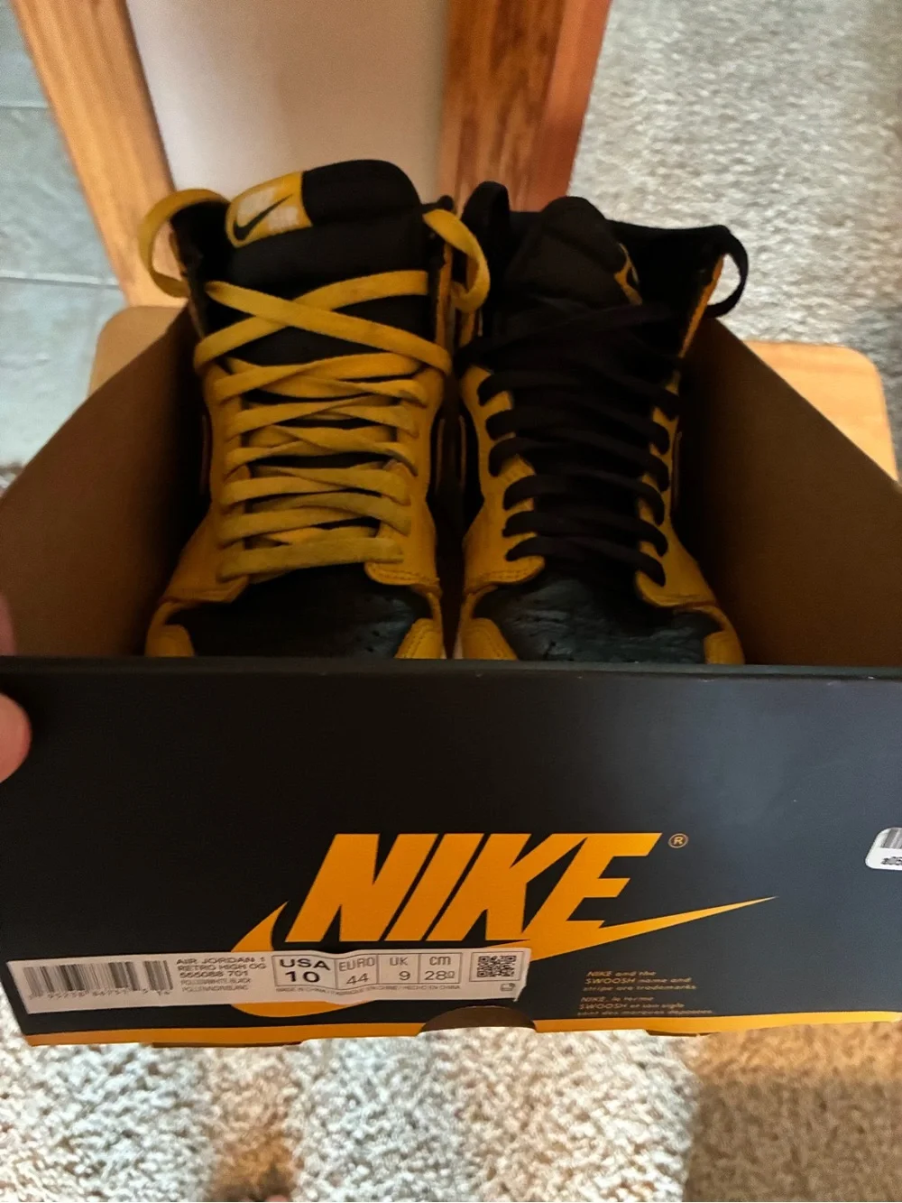 Nike Men’s High-Top Sneakers - Yellow & Black